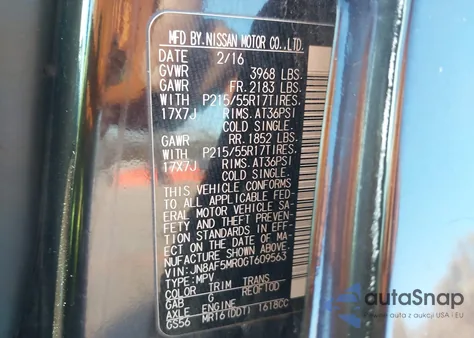 2016 Nissan Juke Nismo/S/Sl/Sv из США, поврежденный, VIN JN8AF5MR0GT609563